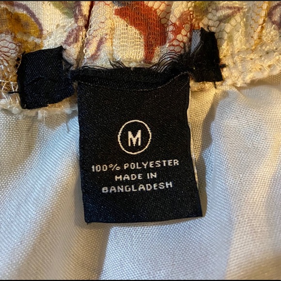 Cottagecore Blouse Floral Off Shoulder Lace Ethereal Boho Rosette Fairy Loose - Picture 2 of 7